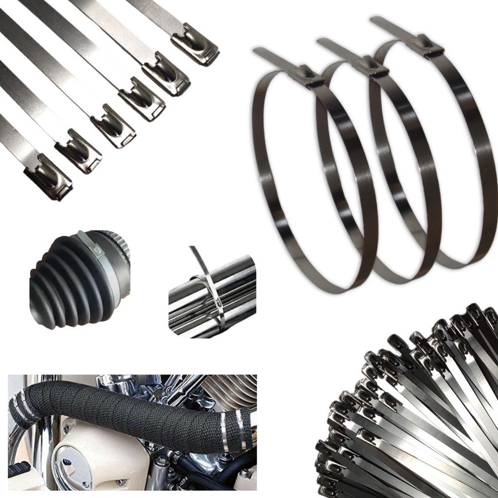 Kit10 Abraçadeira Aço Inox Enforca Gato Comprimento 25cm x 8mm