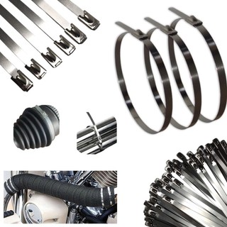 Kit10 Abraçadeira Aço Inox Enforca Gato Comprimento 25cm x 8mm