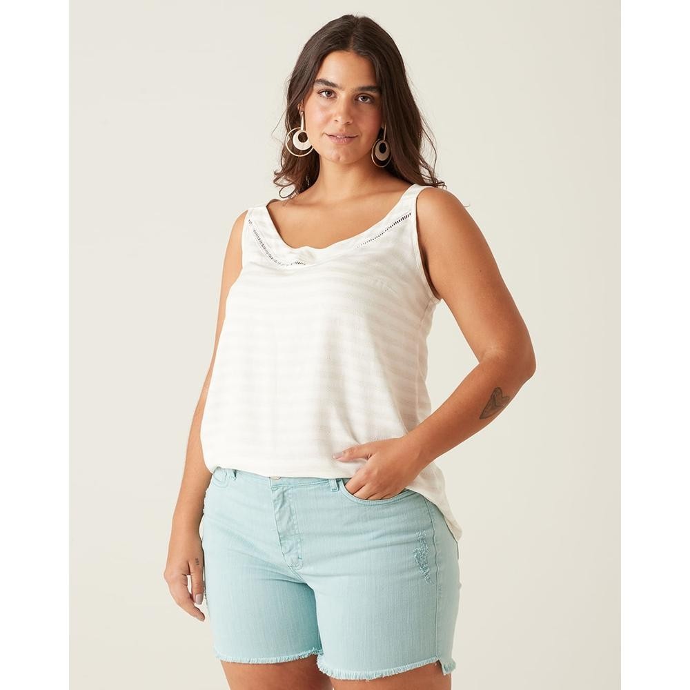 Blusa Viscose Fio Tinto Malwee Plus em Oferta na Shopee