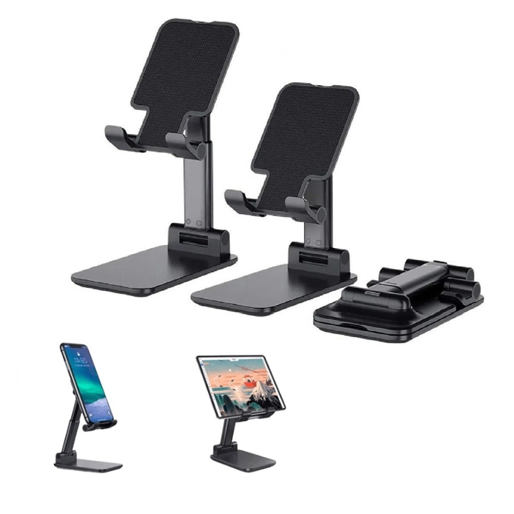 Suporte de Celular Tablet Dobrável Articulado Ajustável Design CompactoPromoção Apoio de Mesa
