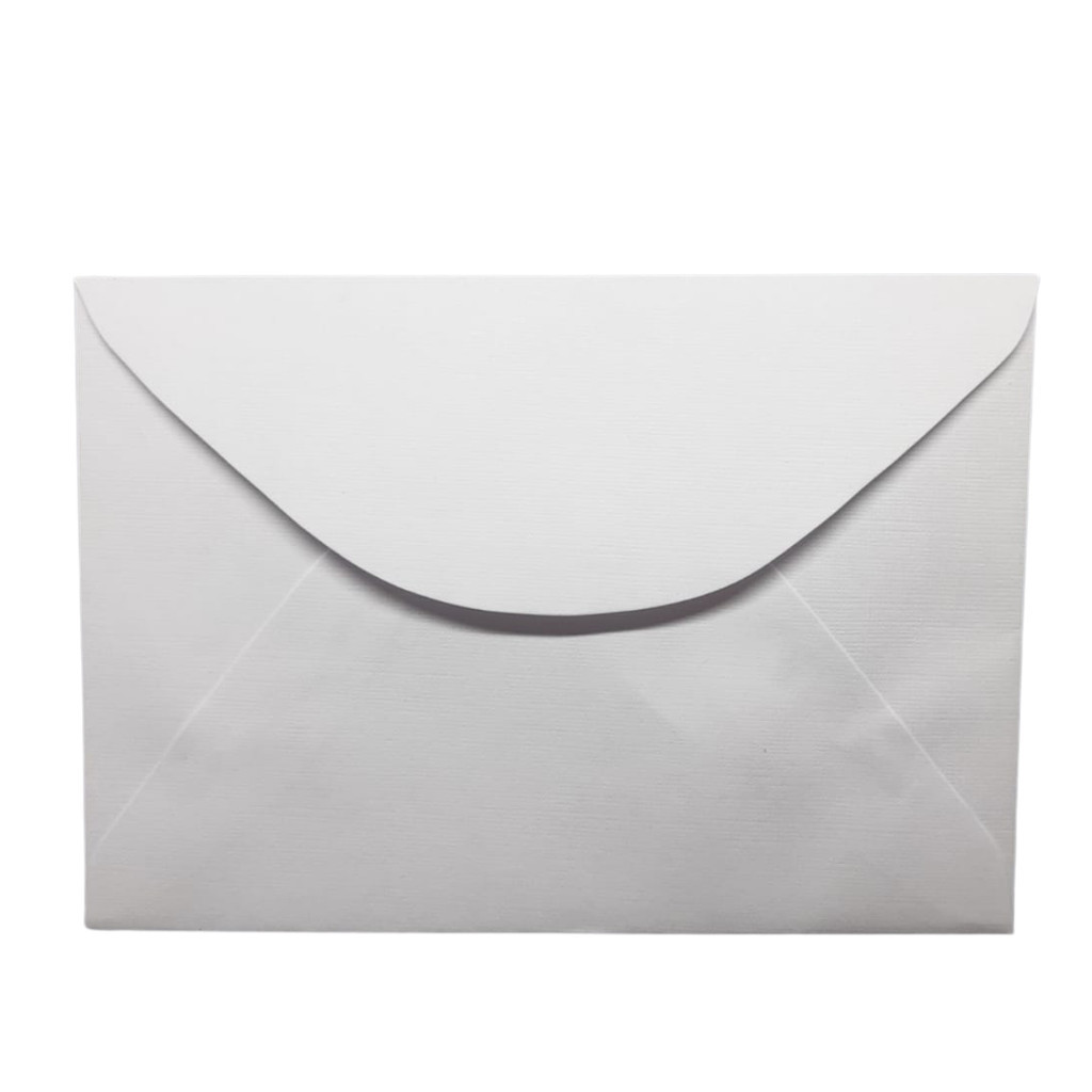 Envelope Mini Com Cartão Branco Visita 100 Unidades 11,5x8 Cm