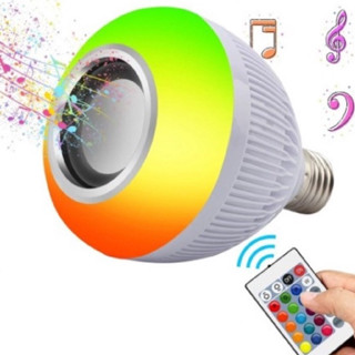 Lampada Bluetooth Com Led Rgb Musica 12w + Controle Remoto em Oferta na Shopee