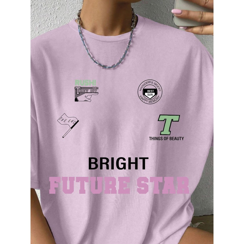 T Shirt Básica Personalizada Estampa Bright Blusa Desenho Run Rush The End Camiseta Estilosa