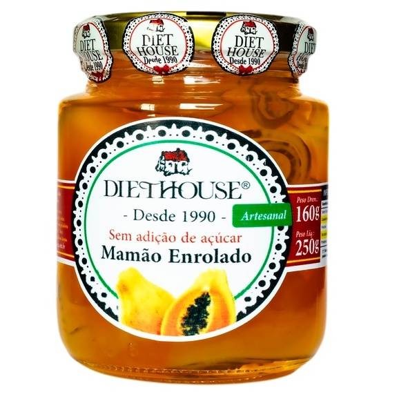 Doce de Mamão Zero Açúcar Diet House 250g – Enrolado