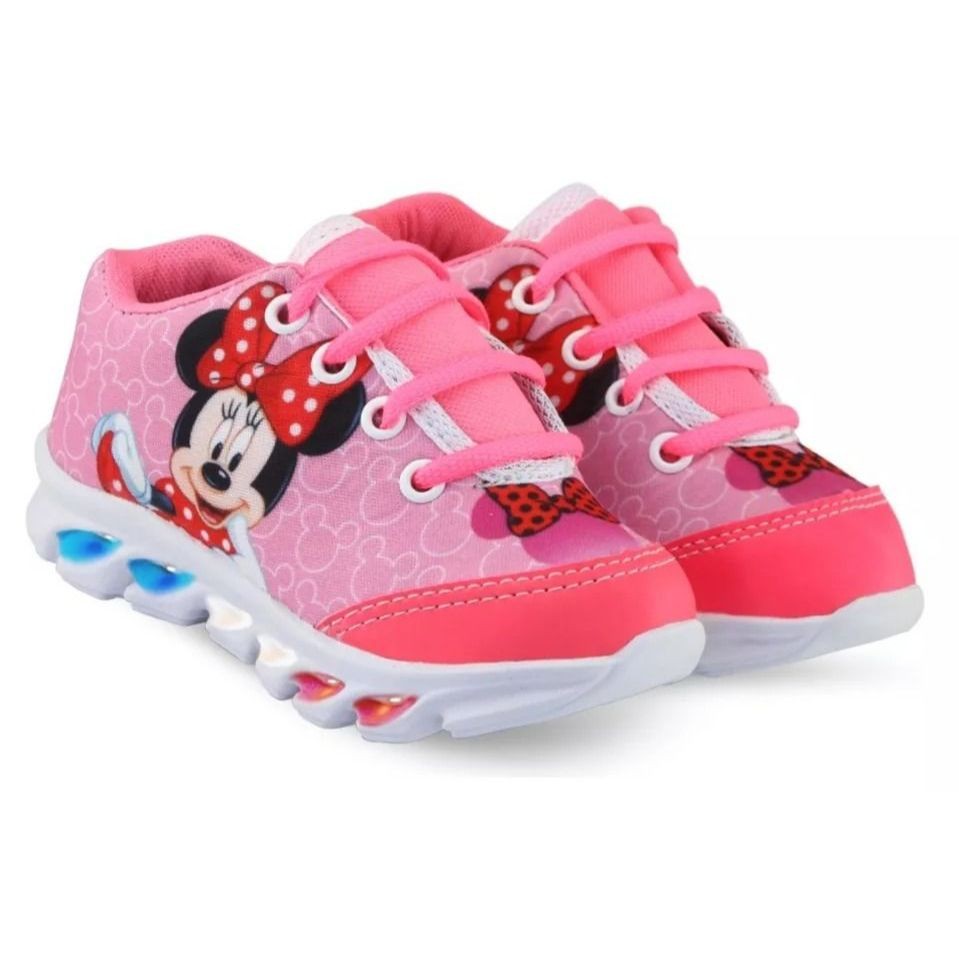 Tênis Infantil Da Minnie Com Led Que Pisca Menina