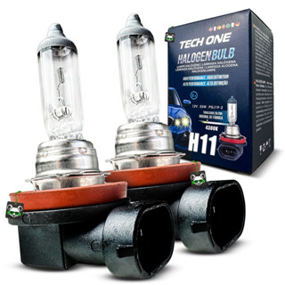 Par Lâmpada Halógena Encaixe H11 4300k 12v 55w Techone em Oferta na Shopee
