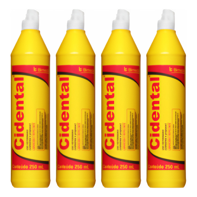 Kit 4 Cidental Mata Bicheira E Berne Repelente Larvicida Uso Veterinário Bovinos 250ML