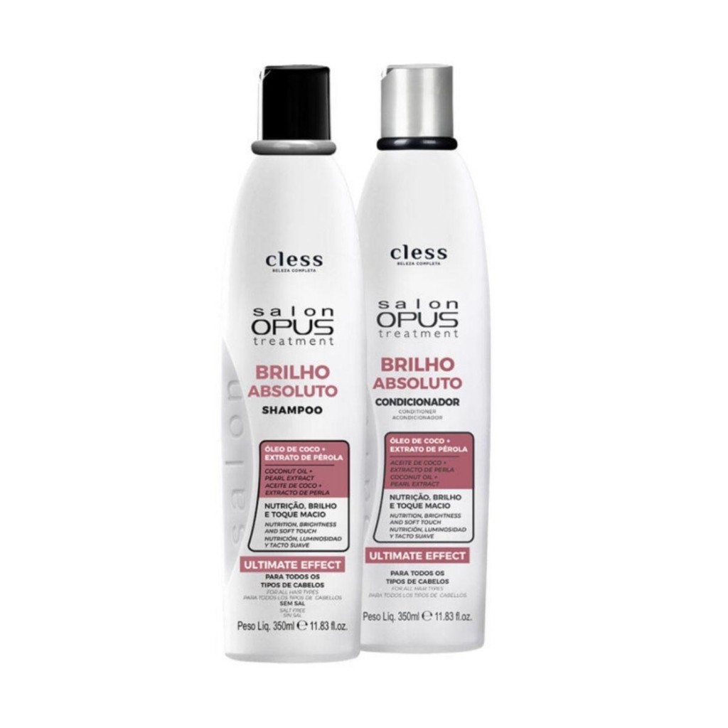 Kit Salon Opus Brilho Absoluto 2pc (Sh 350ml + Cond 350ml) em Oferta na Shopee