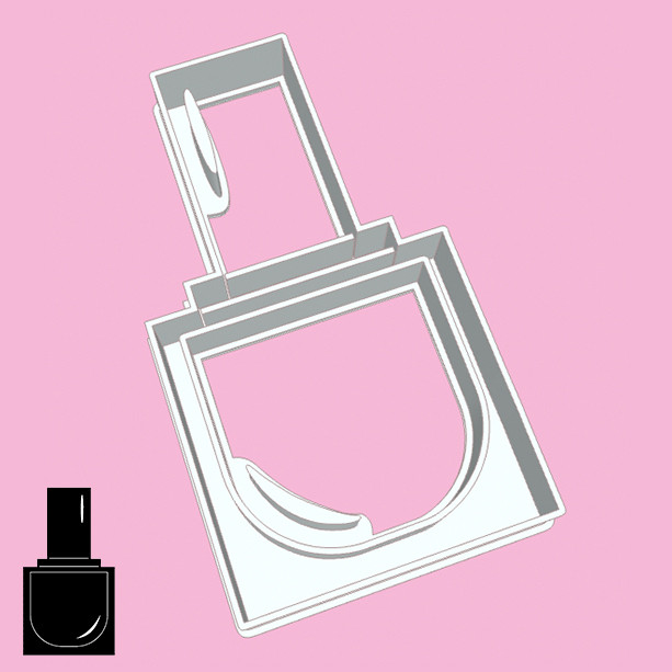 Cortador de Biscoito BARBIE - ESMALTE DE UNHAS BARBIE