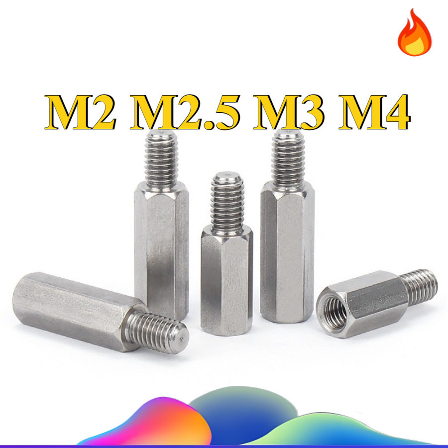 Coluna sextavada de cabeça única inox 304/espaçador de coluna standoff sextavado M2/M2.5/M3/M4 (WDY-XDM-1)