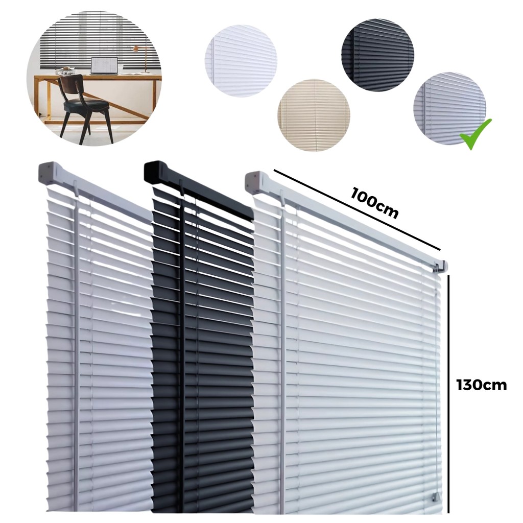Cortina Persiana Horizontal Privacidade PVC 100cmx130cm - Primafer