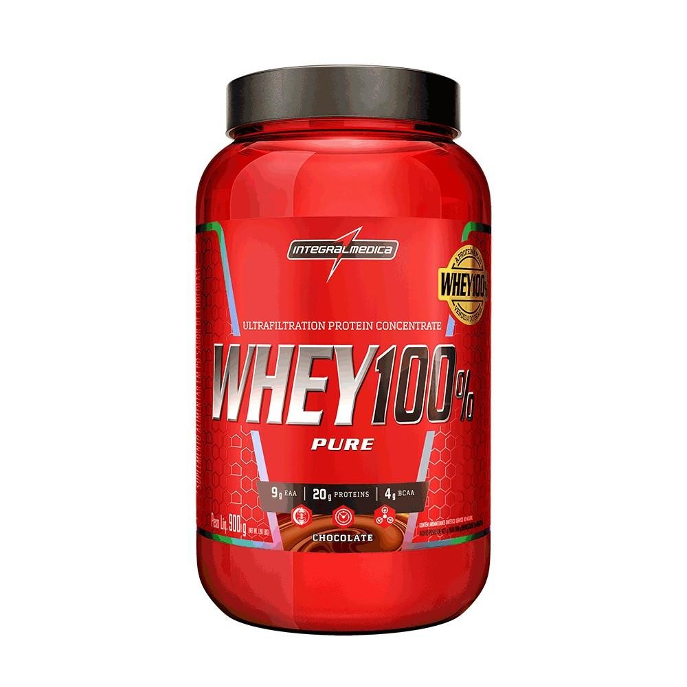 Integralmedica - Whey Protein Concentrado 100% Pure – Suplemento Pós-Treino com BCAAs – 900g em Oferta na Shopee