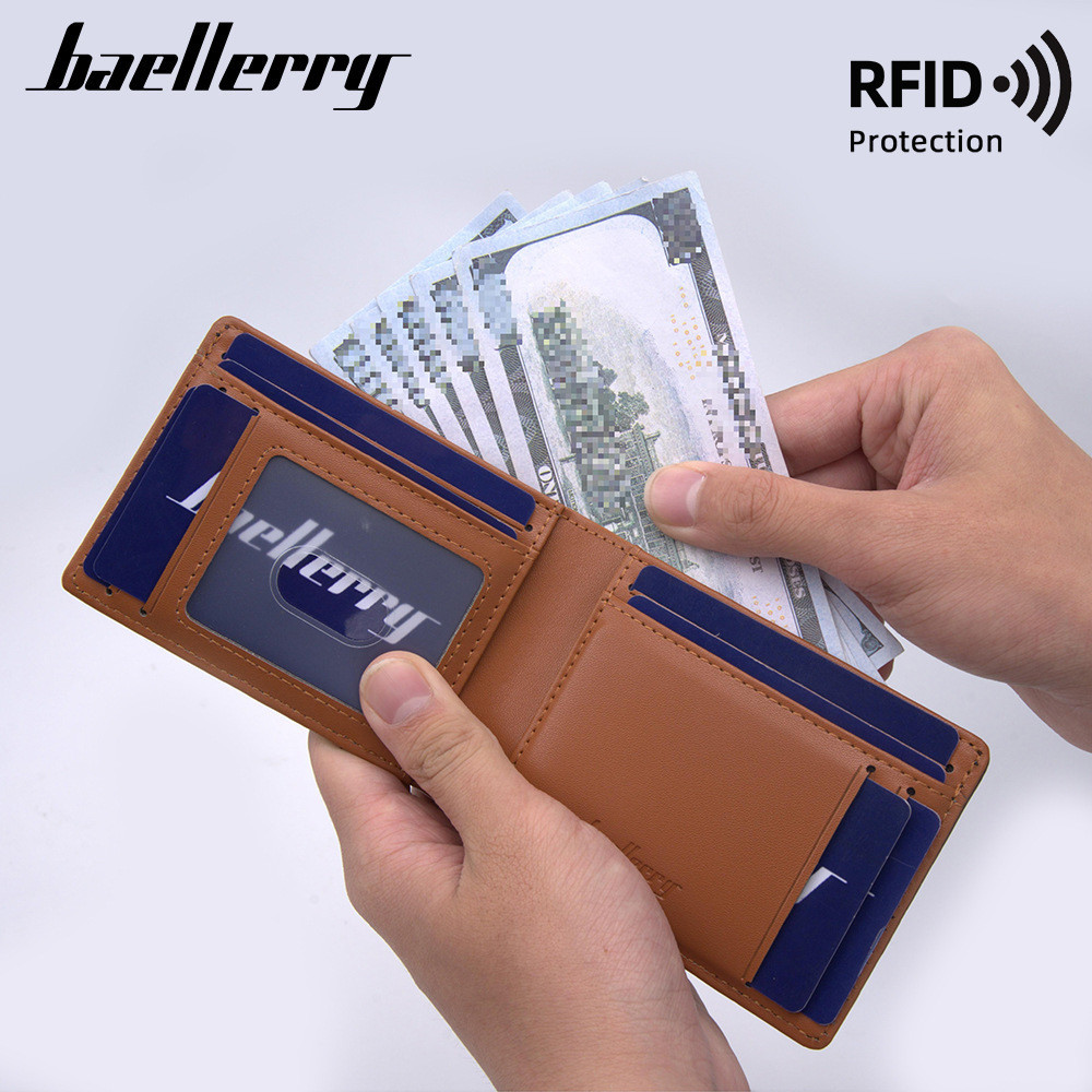 Baellerry 欧美碳纤维精致防磁设计，简约男士卡包 — imagem 2 de 2