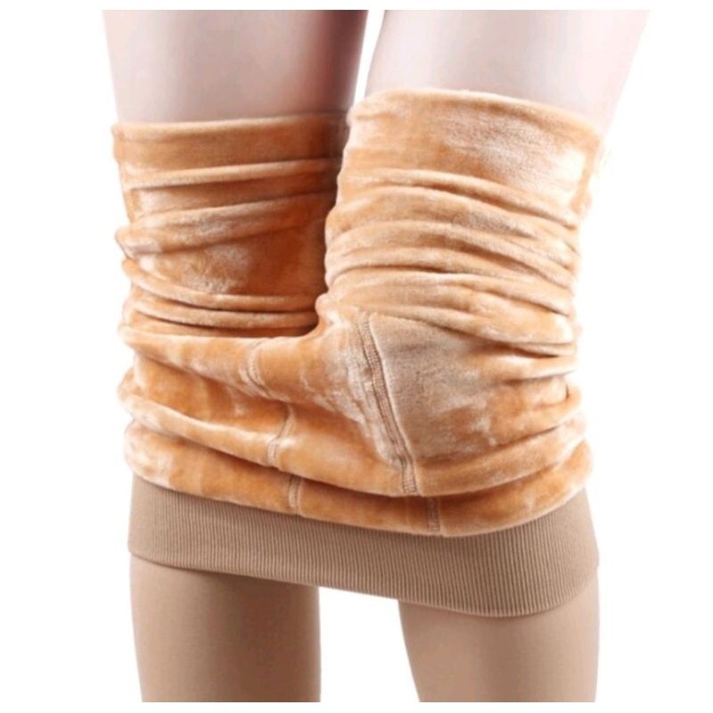 Meia-Calça Térmica Forrada Peluciada Translúcida de Lã Feminina Super Elásta com pé forrada grossa 36 a 44 COR BEge — imagem 2 de 2