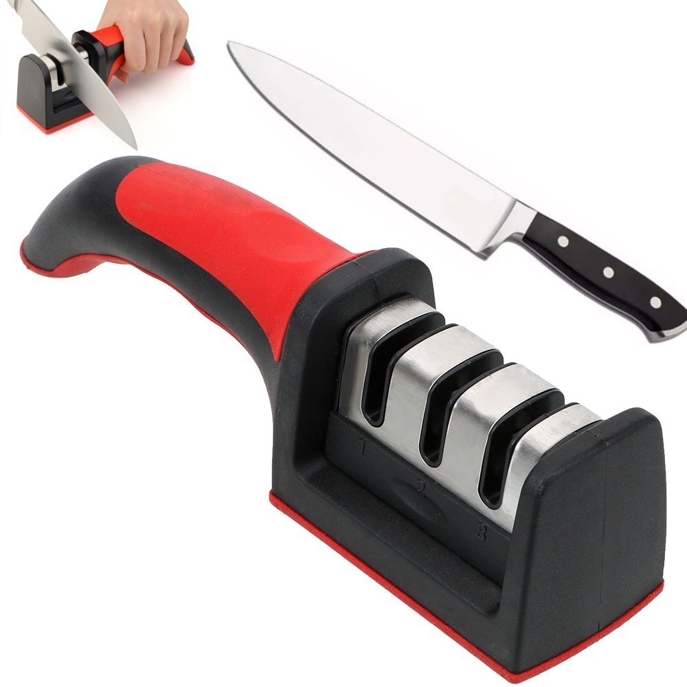 Amolador E Afiador De Facas 3 Opções De Afiar Profissional em Oferta na Shopee