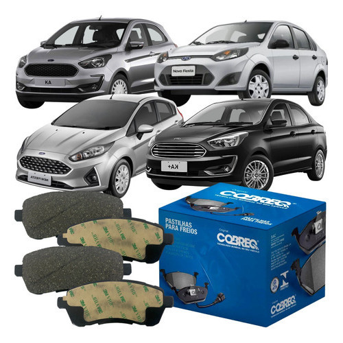 Jogo Pastilha de Freio Cobreq Ford New Fiesta Ka New Ka+ - Spare Parts and Accessories for Vehicles