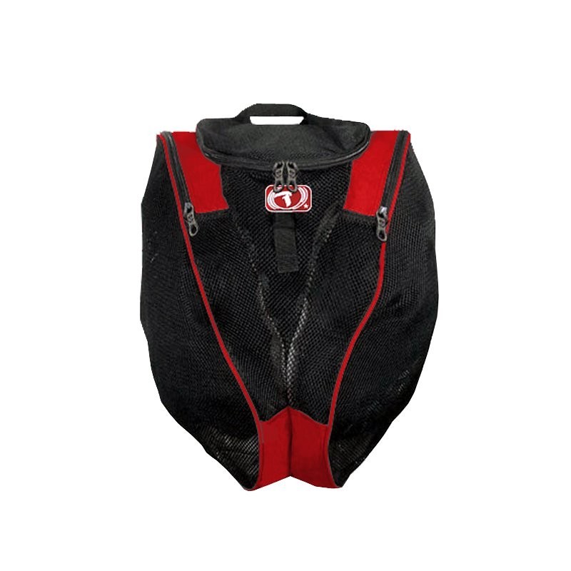 Mochila para Patins, Capacete e Kit Proteção Bag Traxart Inline Vermelha Profissional