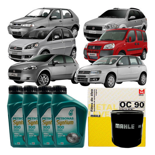 Kit Troca Óleo Filtro 20w50 Fiat Palio Siena Strada Stilo em Oferta na Shopee