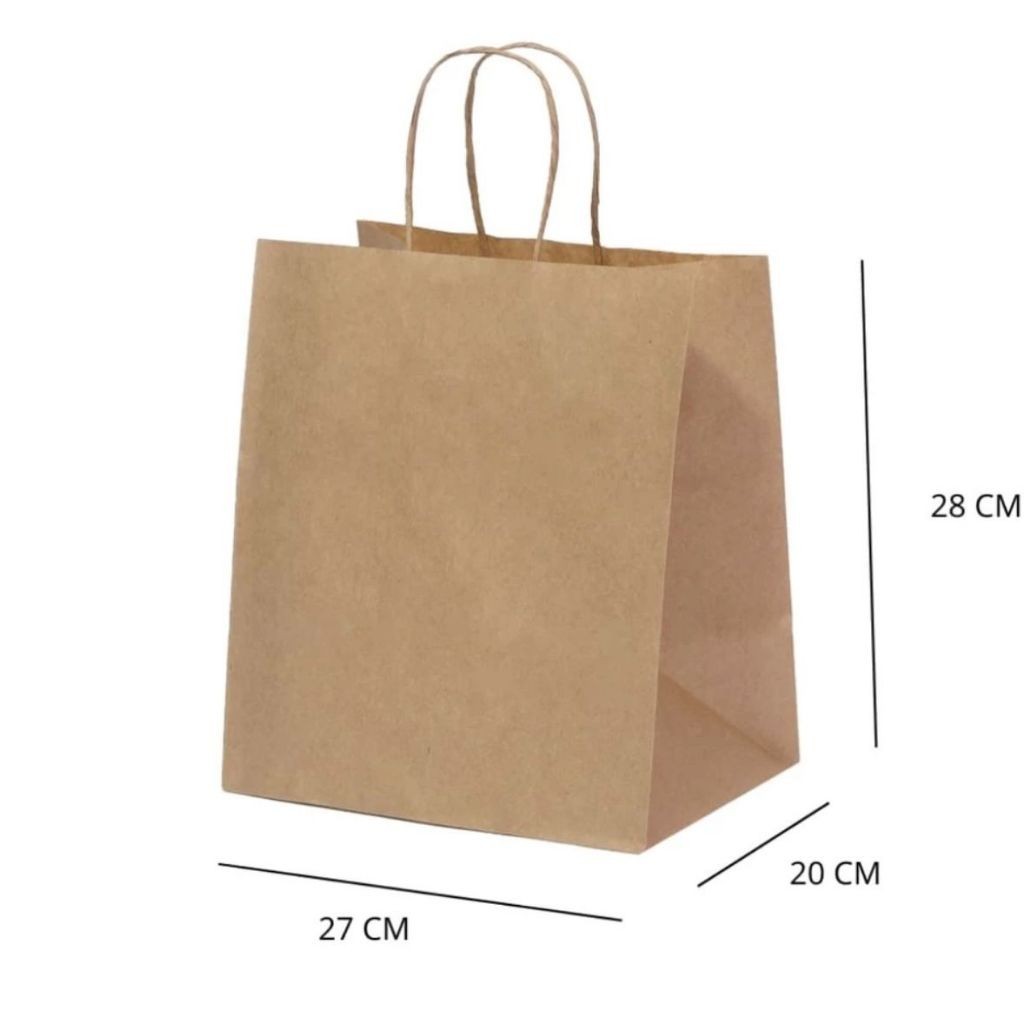 10~50 SACOLA KRAFT  27 X 20 X 28 - (LC) REF:6291 em Oferta na Shopee
