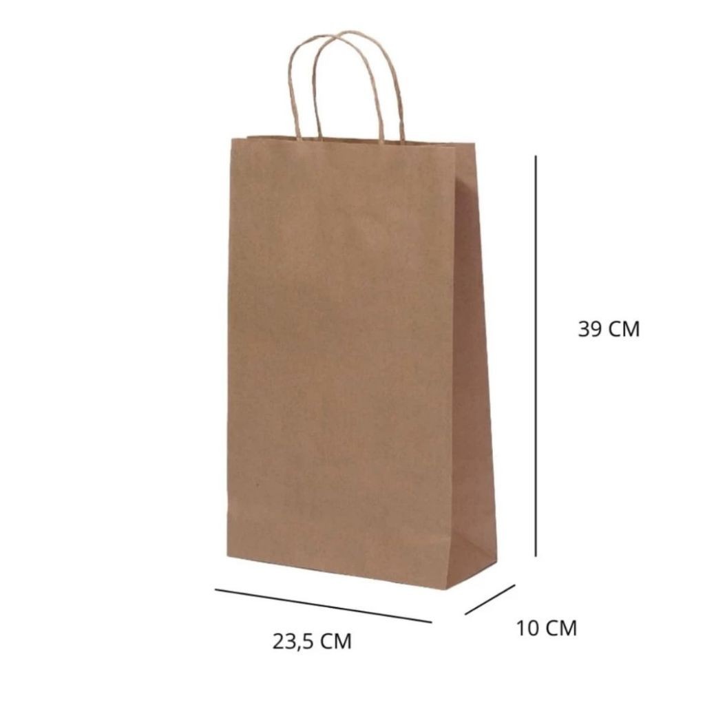 10~50 SACOLA KRAFT  23,5 X 10 X 39 -(LC)  REF:0053