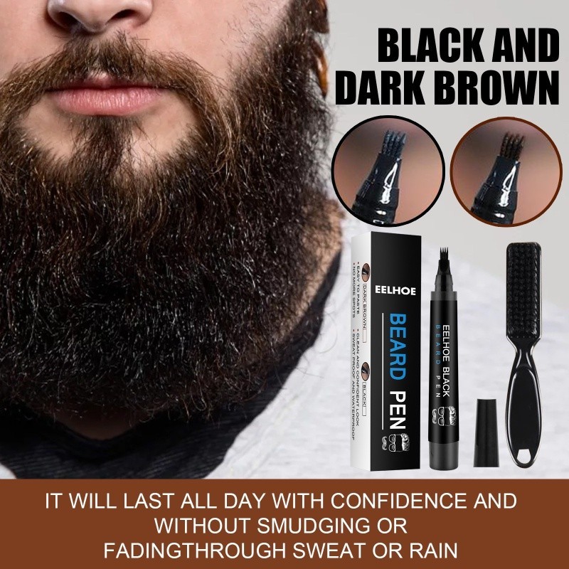 Kit De Caneta De Enchimento De Barba À Prova D'água/Men's Beard Shape Repair/Improve Waterproof Facial Hair