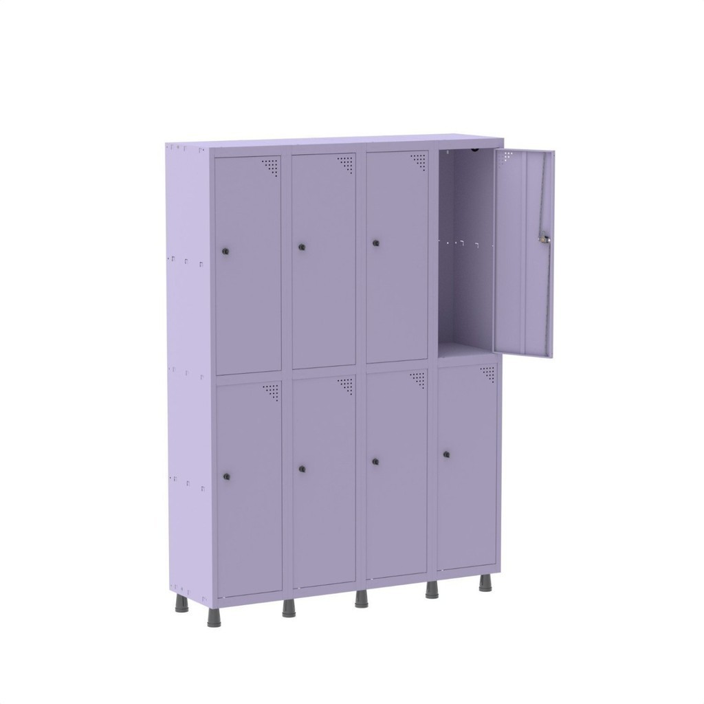 Armário Locker Guarda-Volume 8 Portas Aço Grp 504/8 Lilás em Oferta na Shopee