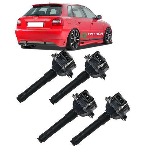 Bobina de Ignição Audi A3 A4 VW Passat Golf GTI 1.8 Turbo 150CV 1997 a 2005 Kit C/4 Unidades Novo