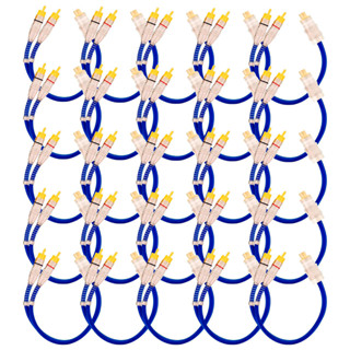 25x Cabos Y Prime Metal 5mm 2 Machos 1 Femea Azul RCA em Oferta na Shopee