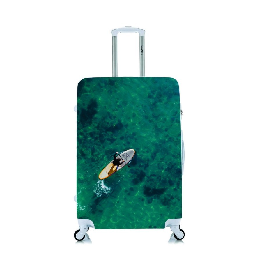 Capa Protetora Para Mala Viagem Personalizada Média Prancha no Mar