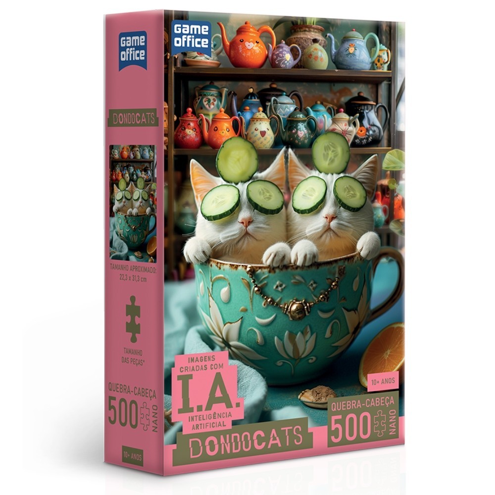 QUEBRA CABEÇA IA DONDOCATS 500 PEÇAS NANO GATOS GAME TOYSTER PUZZLE JOGO INTELIGÊNCIA ARTIFICIAL em Oferta na Shopee
