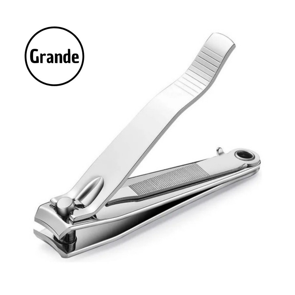 Kit 12 Cortador De Unha Grande Com Lixa Aço inox Manicure Pedicure