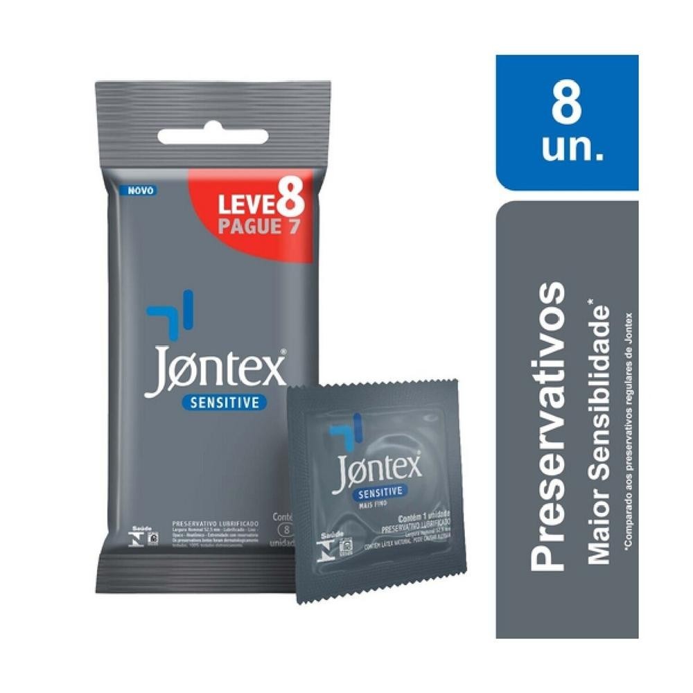 Preservativo Jontex Sensitive Leve 8 Pague 7 - Health