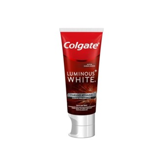 Creme Dental Colgate Luminous White Carvao Ativado 70g em Oferta na Shopee