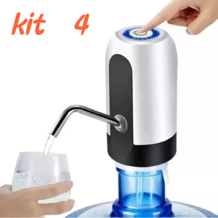 kit 4  Bomba Automática Para Garrafão Bebedouros - Recarregável Usb