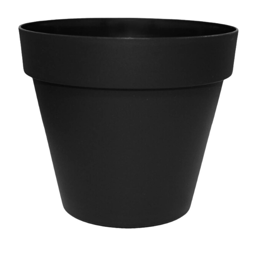 Vaso Plástico Unique 16 (16X14cm) Cor Chumbo JAPI