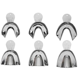 Kit c/6 Moldeiras Lisas e Rasas p/ Desdentados Tecnodent em Oferta na Shopee