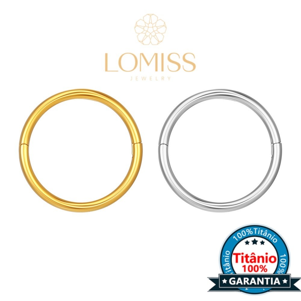 【LOMISS】Abertura Meio Piercing Argola Titânio Pvd Piercing de Nariz, Orelha, Daith, Tragus, Earring, Septo, Conch, Boca em Oferta na Shopee