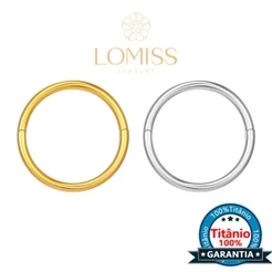 【LOMISS】Abertura Meio Piercing Argola Titânio Pvd Piercing de Nariz, Orelha, Daith, Tragus, Earring, Septo, Conch, Boca