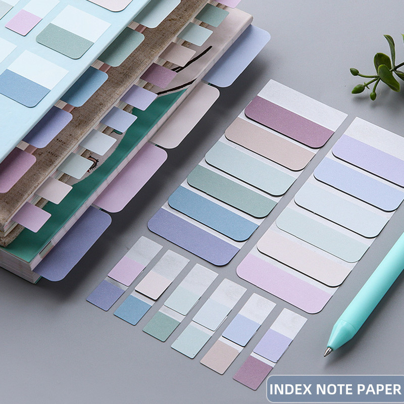 60/120/240 Pcs Morandi Color Series Index Nota Índice De Cores Papel Escritório Escolar Adesivos Translúcidos Rótulo