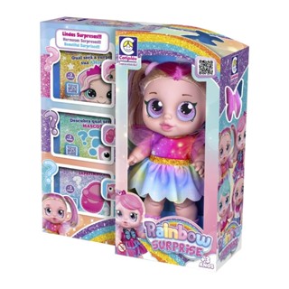 Brinquedo Boneca Charmosa Rainbow Surprise Loira Infantil Cotiplas 2708 em Oferta na Shopee