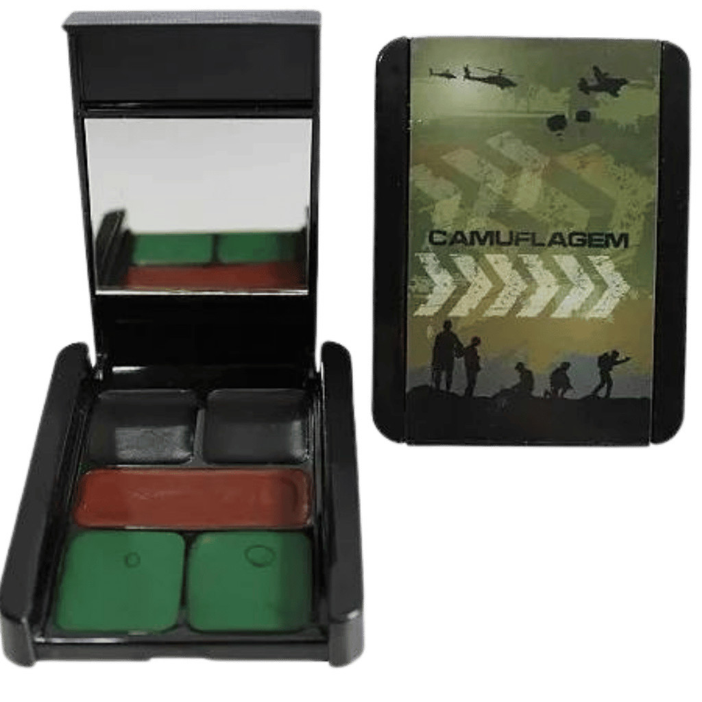Estojo Kit Camuflagem Tinta Militar Cremosa Paintball - 8g