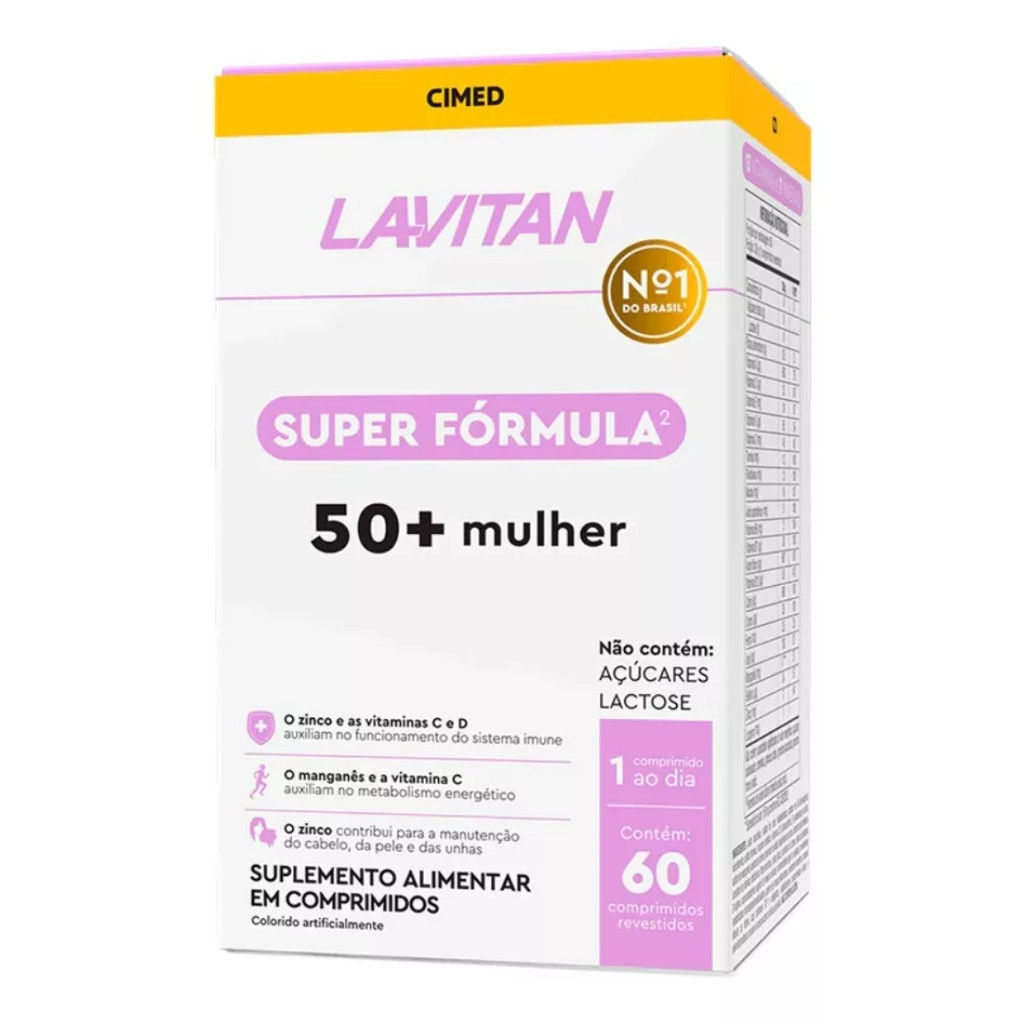 Lavitan Super Fórmula 50+ Mulher 60 Comprimidos Multivitamínico - Health