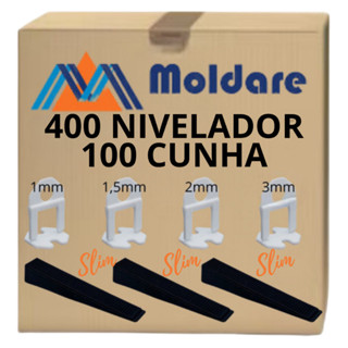 400 Nivelador Espaçador Slim + 100 Cunha Porcelanato Moldare em Oferta na Shopee