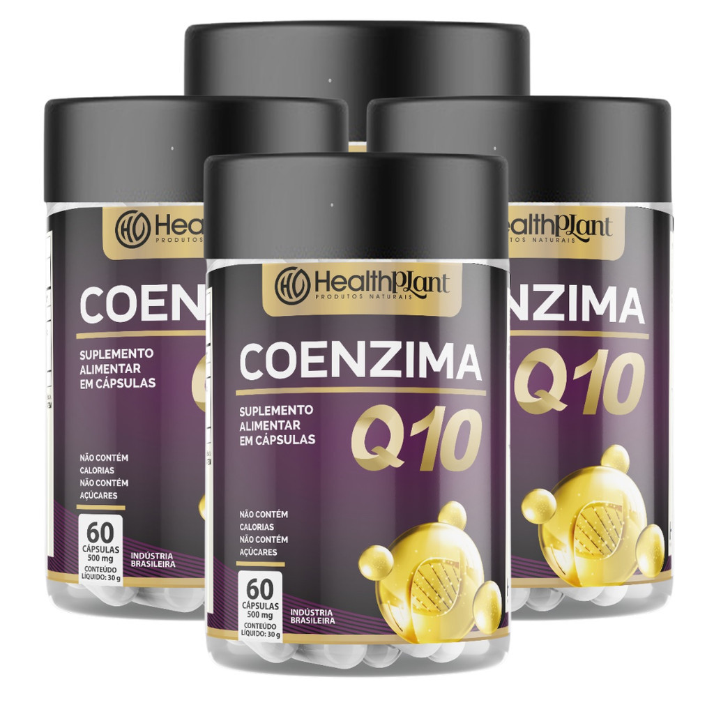 Coenzima Q10 Pura 500mg kit com até 240 Capsulas Saude Força Energia