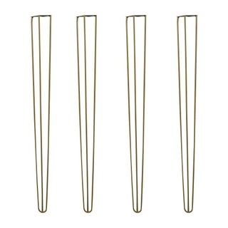 Kit 4 Pés de Metal 60 CM Hairpin Legs Mesa de Canto Aparador Dourado G41 em Oferta na Shopee