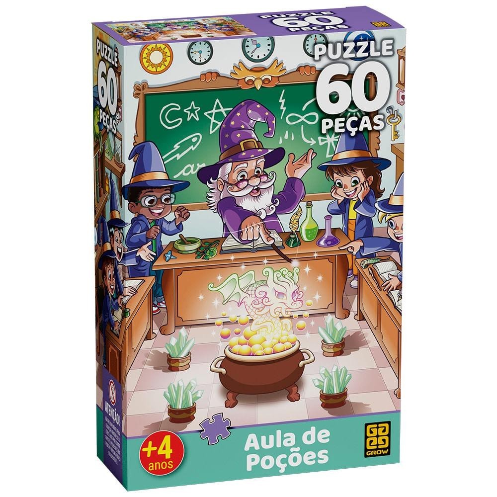 Puzzle 60 peças Aula de Poções em Oferta na Shopee