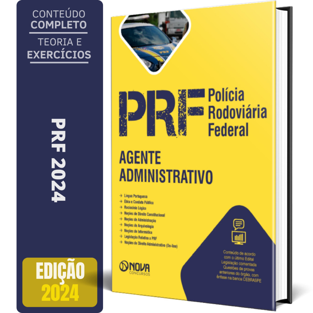 Imagem Apostila Completa PRF - Agente Administrativo da Polícia Rodoviária Federal