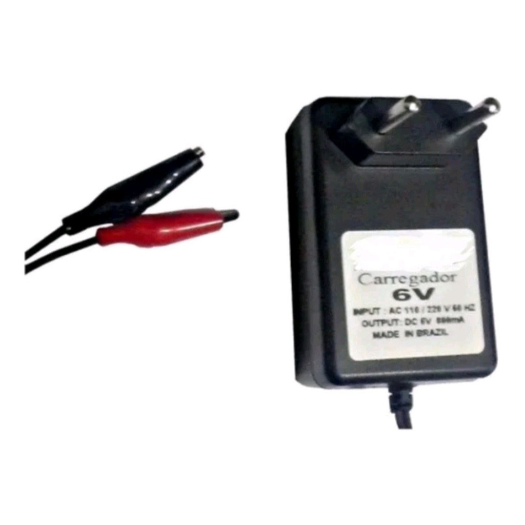 Fonte Carrinho Bandeirante 6v 900ma C/ Garrinhas Bivolt