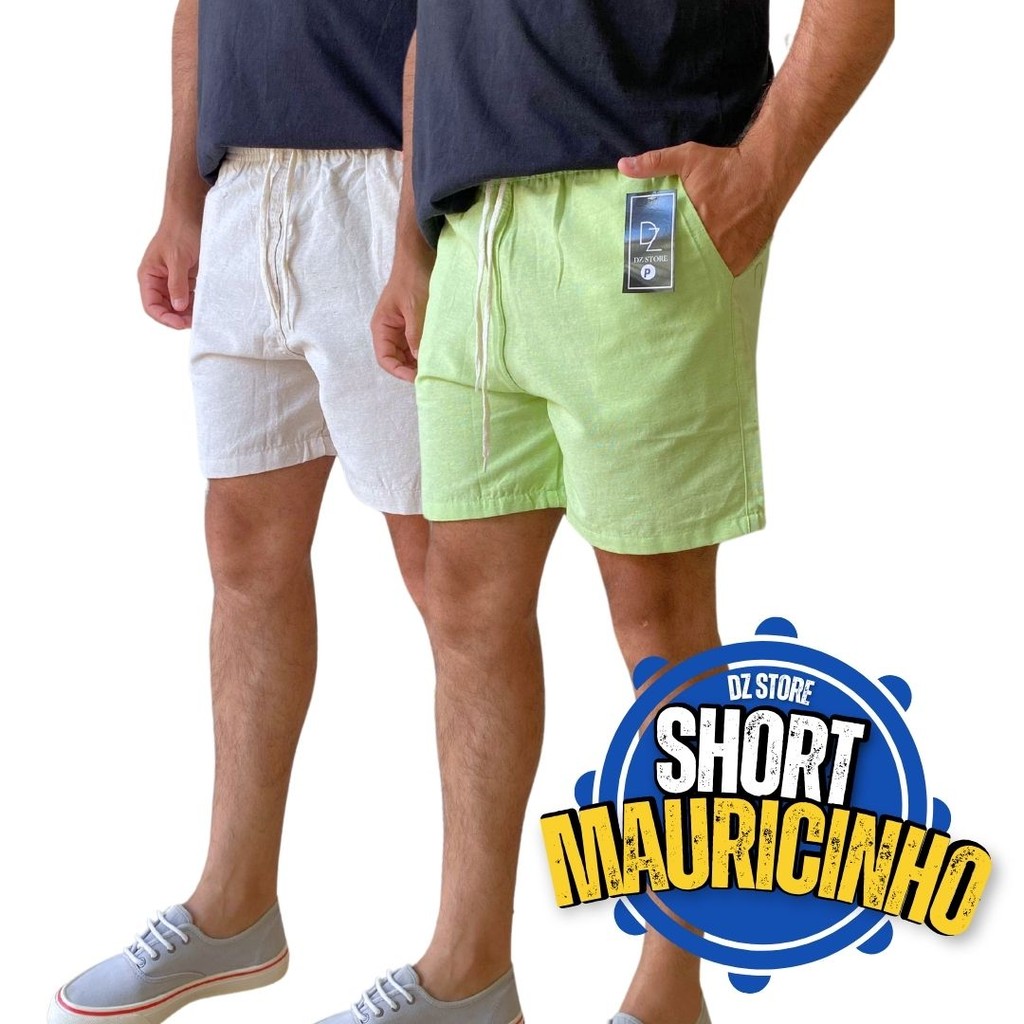 Short Mauricinho Masculino De Linho