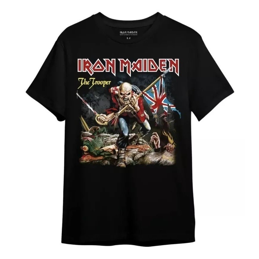 Camiseta - Iron Maiden - The Trooper unissex rock